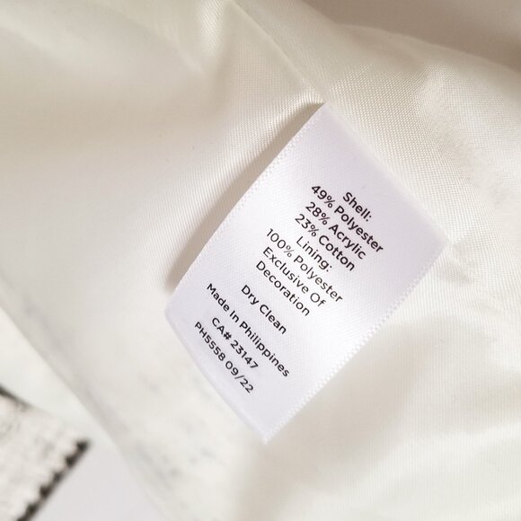 NEW Talbots Women's 6 Tipped Tweed Blazer Jacket Textured Classic Quiet Luxury - Picture 13 of 16